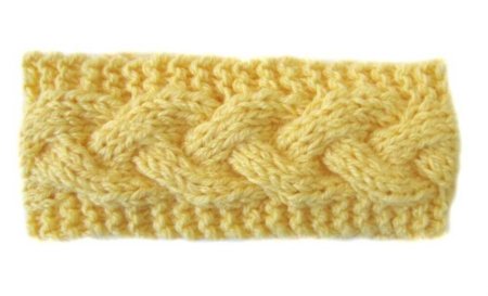 KSS Yellow Knitted Braid Headband 13-15" (3 - 9 Months)