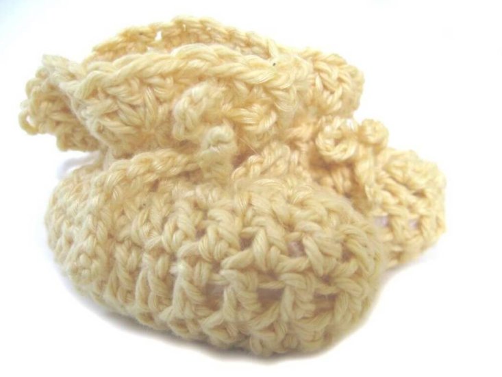 KSS Yellow Cotton Crocheted Booties (6-9 Months)