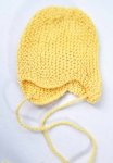 KSS Yellow Knitted Classic Cotton Cap (0 - 3 Months) HA-732