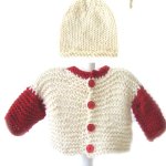 KSS Red/White Knitted Sweater/Jacket 2 Years SW-392