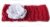 KSS Red Knitted Cotton Headband White Flower 12-14" HB-100