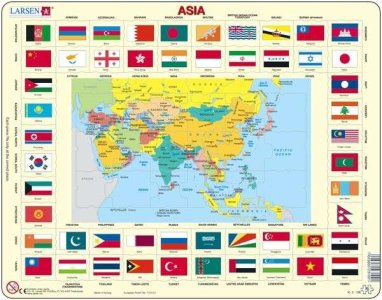 Larsen Map / Flag of Asia Puzzle 70 pcs 023102 KL2