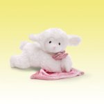Gund Baby Lena Lamb with Pink Blanket Stuffed Animal Sound Plush, 6"