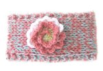 KSS Mint and Pink Headband with Flower 12-13" (0-6 Months)