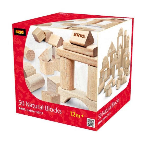 Brio Wooden Block Set, 50-Piece 30113