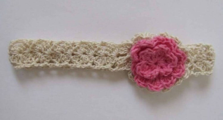 KSS Natural  Headband  with Flower & Buttons up to 19