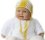 KSS White/Yellow Cotton Sweater/Jacket and Hat (6-9 Months)