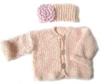 KSS Light Pink Sweater/Jacket wiyh Headband (18 Months)