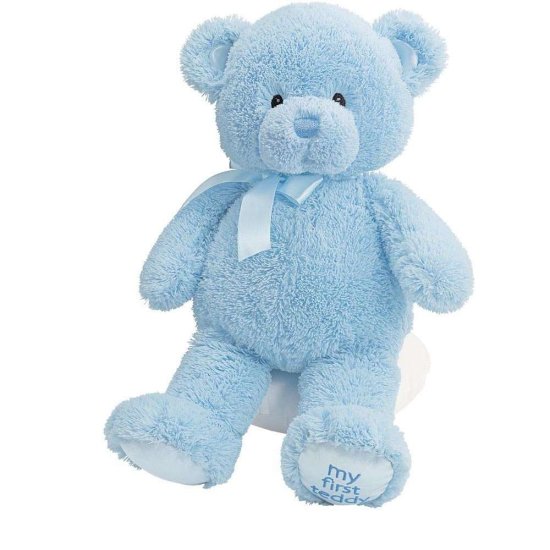 GUND Baby My First Teddy-Medium-Blue 15" 021034