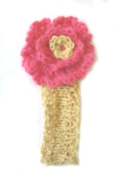 KSS Yellow Cotton Headband with Pink 15-17