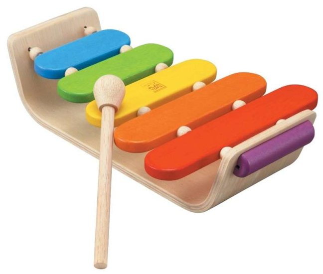 PLAN Toys Oval Wooden Xylophone - Click Image to Close