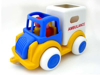 Viking Toys 10" Super Chubbies Ambulance Blue / Yellow 1257