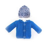 KSS Blue Baby Sweater/Jacket & Hat (3 Months) SW-824-HA-622