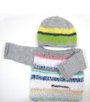 KSS Grey and More Baby Pullover Sweater with a Hat (9 Months) SW-880