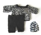 KSS Heavy Black/White Sweater and Pants for 18" Doll or Newborn SW-149