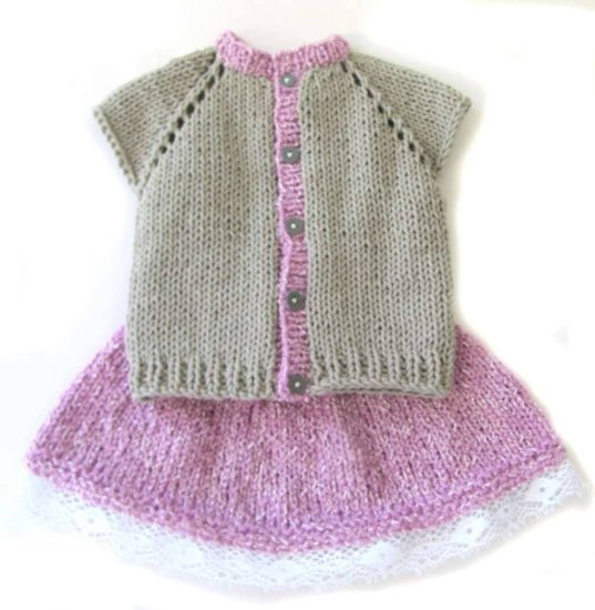 KSS Grey and Purple Dress and Sweater Vest Set 12 Months