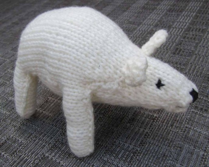 KSS Knitted Polar Bear 8" long