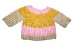 KSS Pink/Beige Crocheted Pullover Sweater/Cardigan (4-5 Years) SW-1125