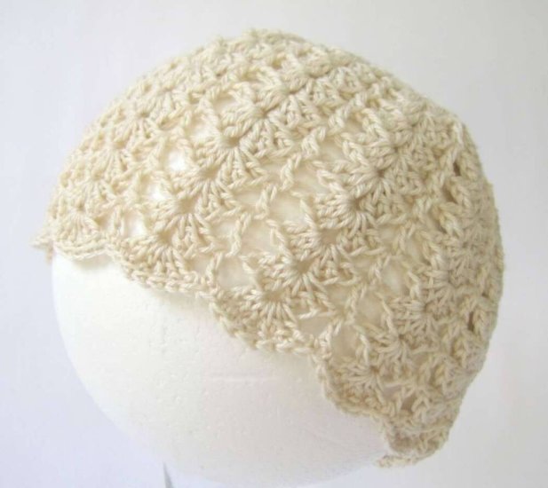KSS Lacy Natural Handmade Cotton Cap Size 18