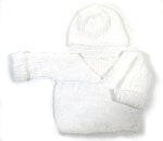 KSS Soft White Baby Pullover with a Hat (3 Months) SW-868