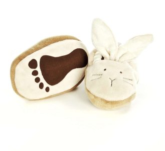 Teddykompaniet Diinglisar Rabbit Baby Booties (6-12 Months)