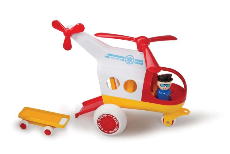 Viking Toys 12" Chubbies Rescue Helicopter 81272 - Click Image to Close