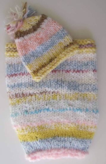 KSS Pastel Baby Cocoon with a Hat 0 - 3 Months