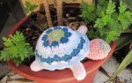KSS Turtle with a Crocheted Shell 8" long