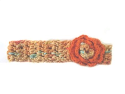 KSS Orange/Yellow Crocheted Cotton Headband 14-16"