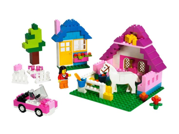 LEGO System Large Pink Brick Box