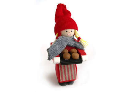 Tomte Girl with Cookie sheet - Click Image to Close