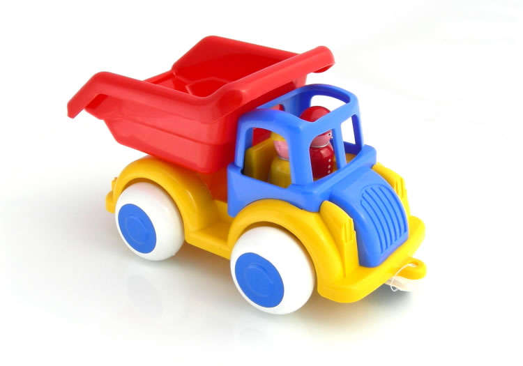Viking Toys 10" Super Chubbies Dump Truck Red / Blue / Yellow 1250