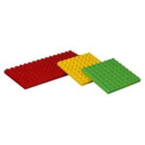 LEGO DUPLO Green/Yellow and Red Baseplates 4632