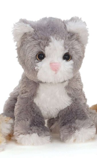 Teddykompaniet Mischievous Cat 7" Gray & White (Busiga)