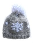 KSS Snowflake Hat with White Pom Pom 14 - 16" (6 -18 Months)