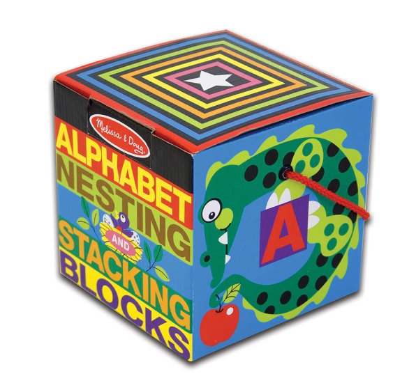 Melissa & Doug Shape Alphabet Nesting & Stacking Blocks