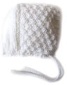 KSS White Bonnet Type Hat 14 - 16" (12 Months)