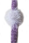 KSS Purple Narrow Crocheted Headband 16-17"
