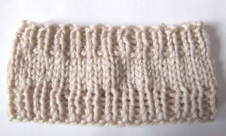 KSS Sand Colored Knitted Headband 14 - 16