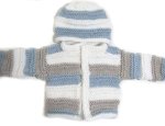 KSS Light blue Sweater/Jacket and Hat (6 - 12 Months)
