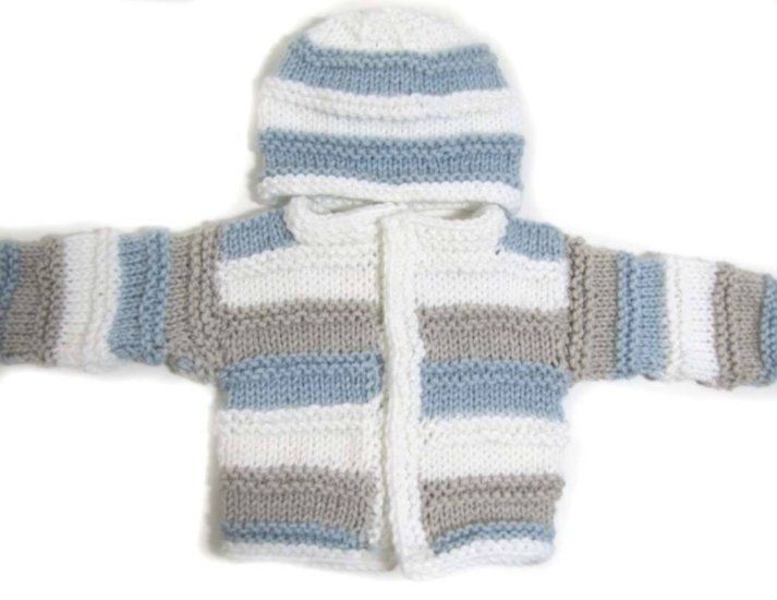 KSS Light blue Sweater/Jacket and Hat (6 - 12 Months) - Click Image to Close