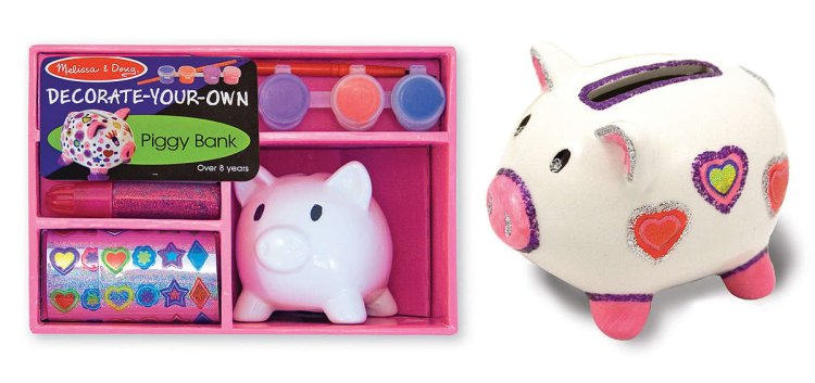 Melissa & Doug Piggy Bank - Decorate Your Own 3108