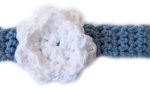 KSS Blue Cotton Crocheted Headband 17 - 18" (2 - 4 Years)