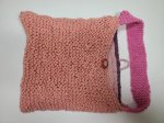 KSS Handmade Kids/Adults Heavy Knit Square Bag in Pink 12x12" TO-098