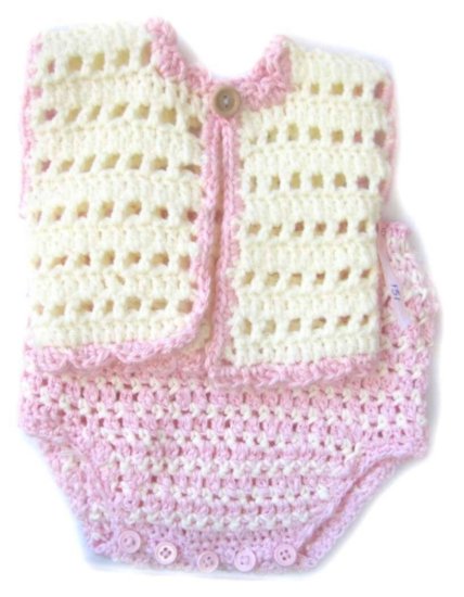 KSS Pink/White Vest and Panty Newborn - Click Image to Close