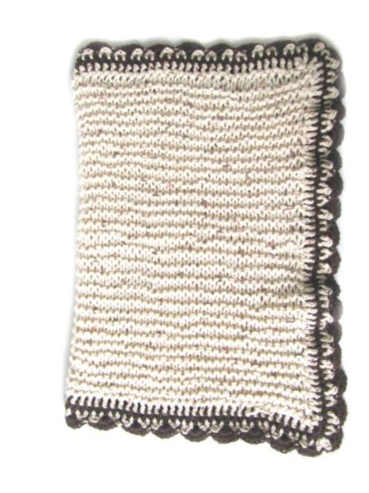 KSS Baby Blanket in Natural Colors 32"x23" Newborn and up - Click Image to Close
