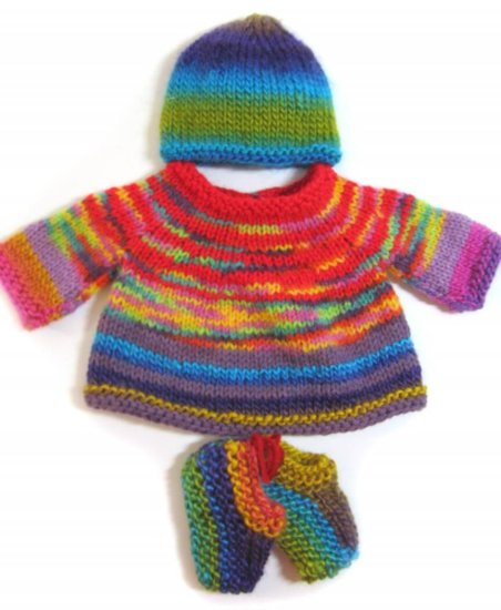 KSS Colorful Pullover Sweater with a Hat (6 Months)
