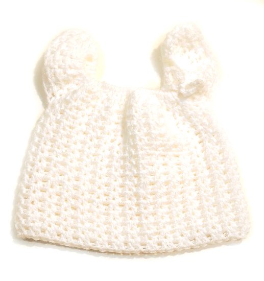 KSS Baby Crocheted Soft White Dress 0-3 Months DR-194 - Click Image to Close