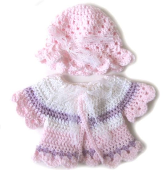 KSS Pink Sweater/Jacket and Hat (3 Months)