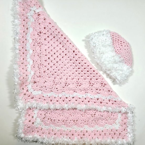 KSS  Pink and White  Baby Blanket  22